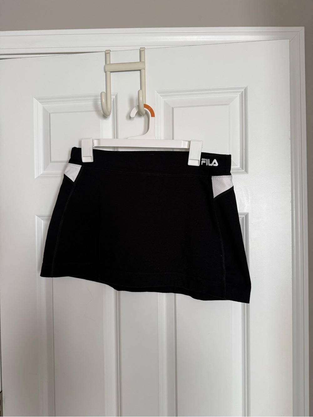 Fila Black Athletic Skort with White Logo Detail
